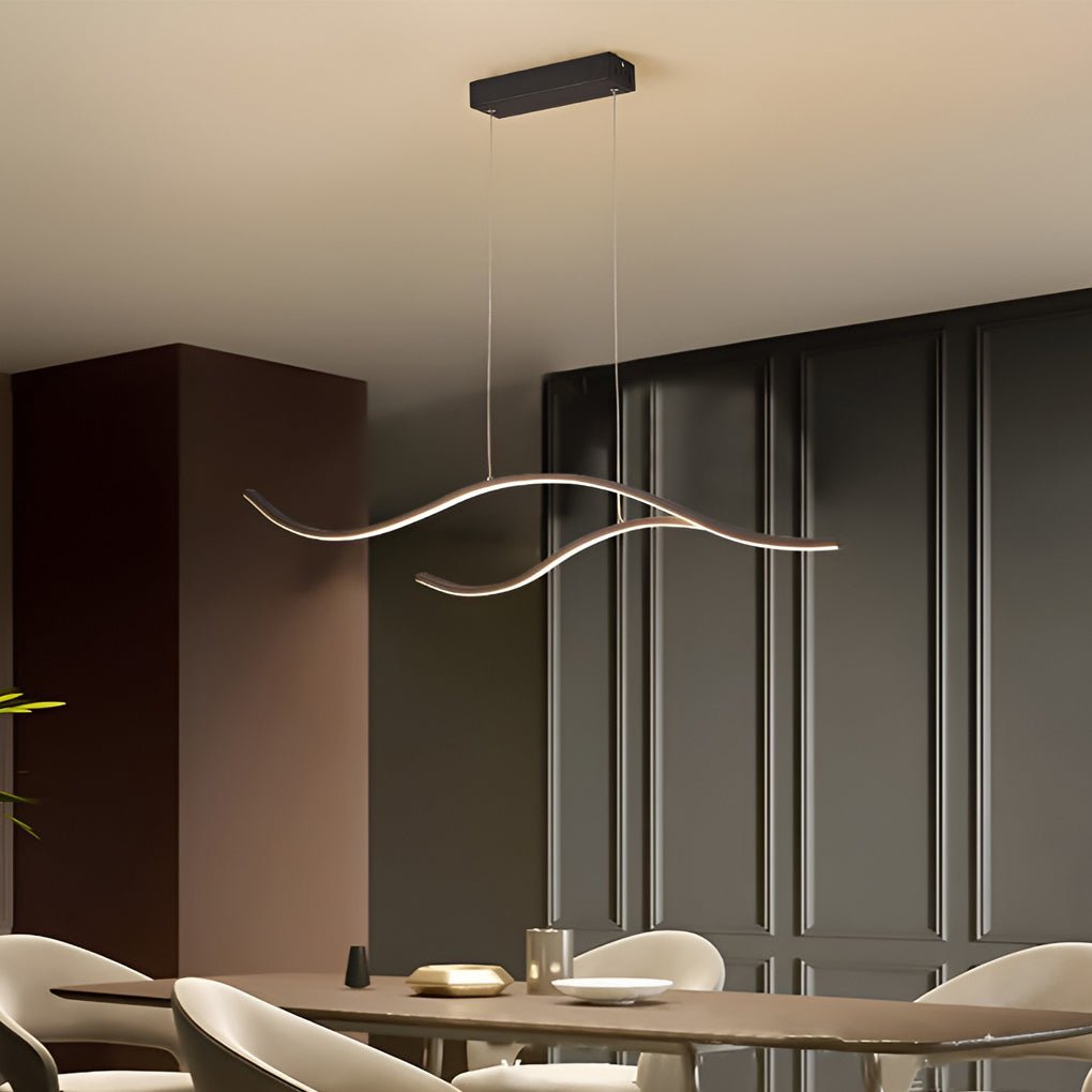 Wellenförmige LED-Linear-Deckenleuchte