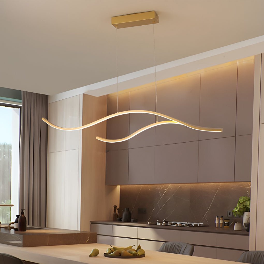 Wellenförmige LED-Linear-Deckenleuchte