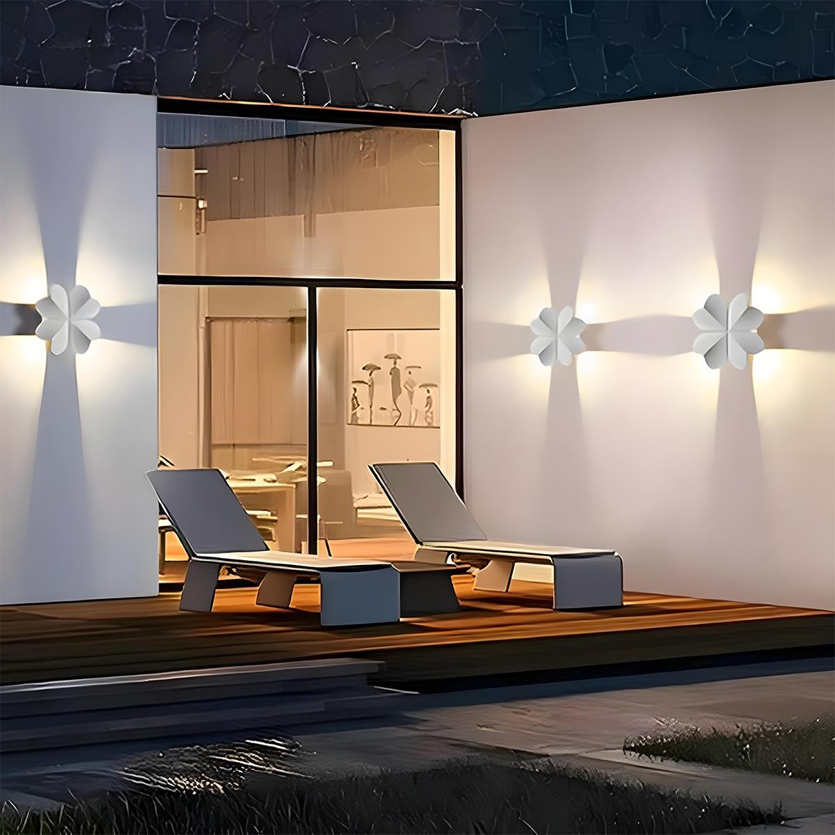 LED Außenwandleuchte mit geometrischem Gehäuse