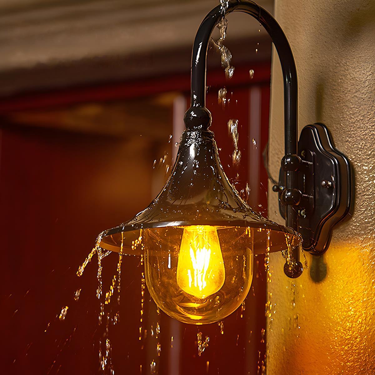 Außenwandleuchte mit Gänsehals LED