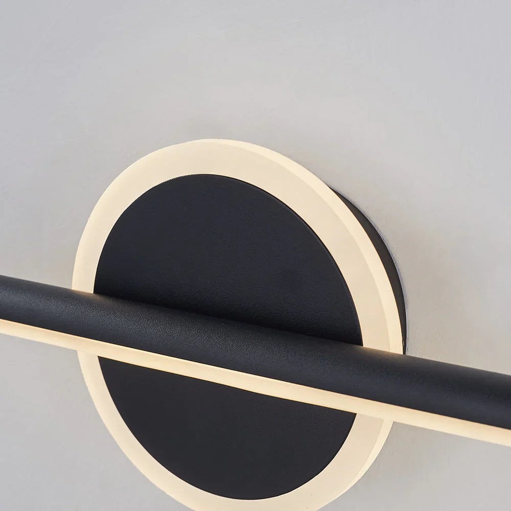 LED Wandleuchte in Linienform mit runder Basis