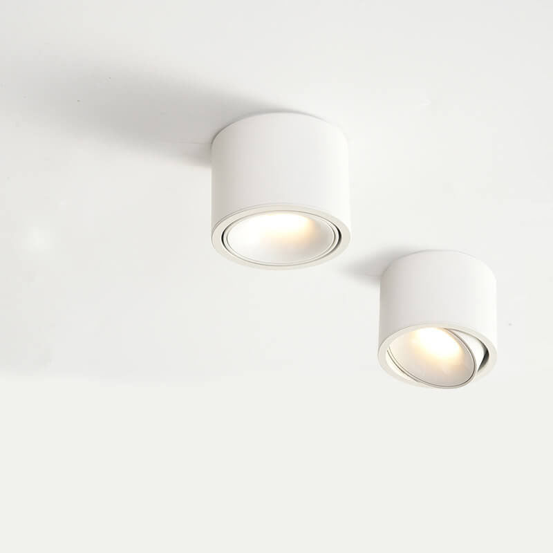 Runde, verstellbare LED-Deckenleuchte mit Spotfunktion