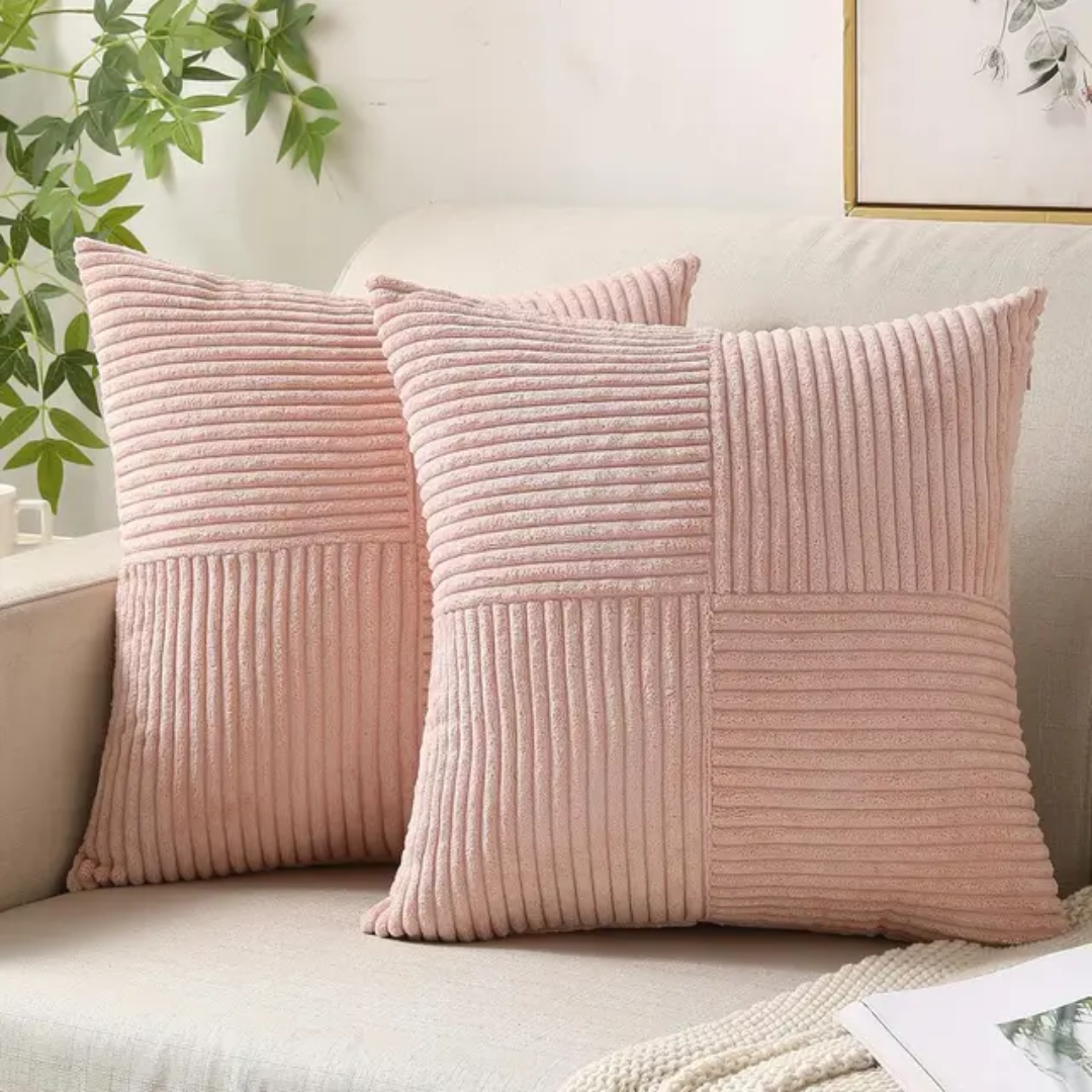 Rippiertes Patchwork-Kissen