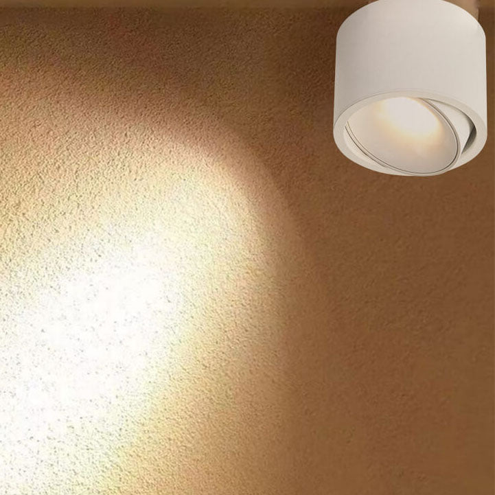 Runde, verstellbare LED-Deckenleuchte mit Spotfunktion