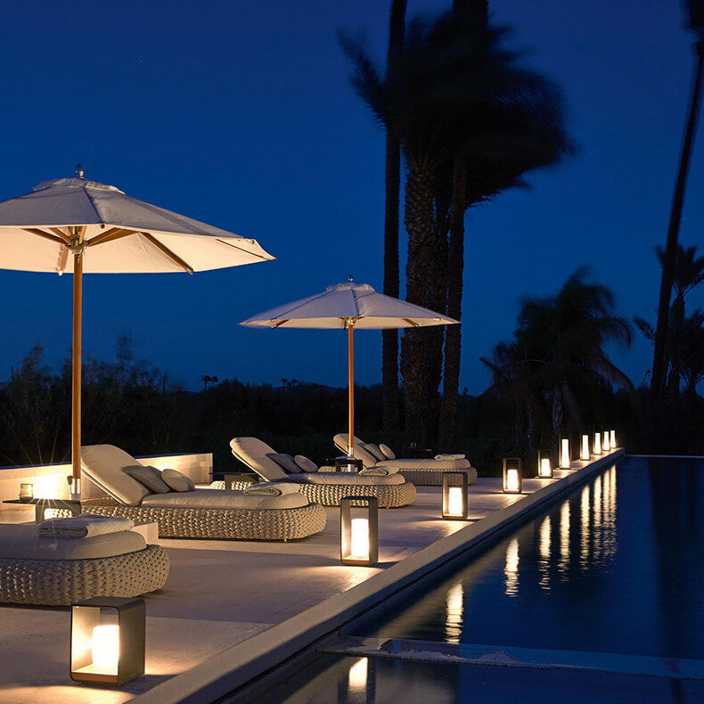 Quadratische LED-Gartenleuchten