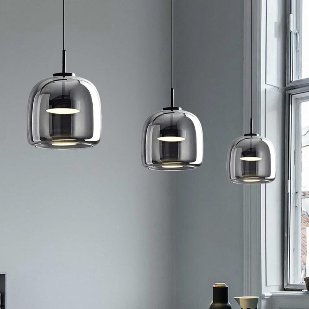 Rauchglas Kapsel Pendelleuchte