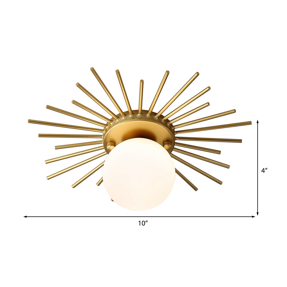 Radiale Spiked Sphärische Deckenlampe