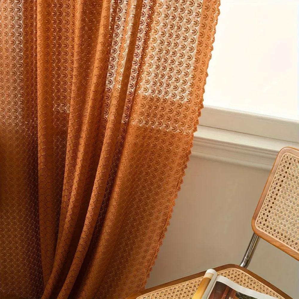 Vertikale Gestreifte Halbdurchsichtige Gardine