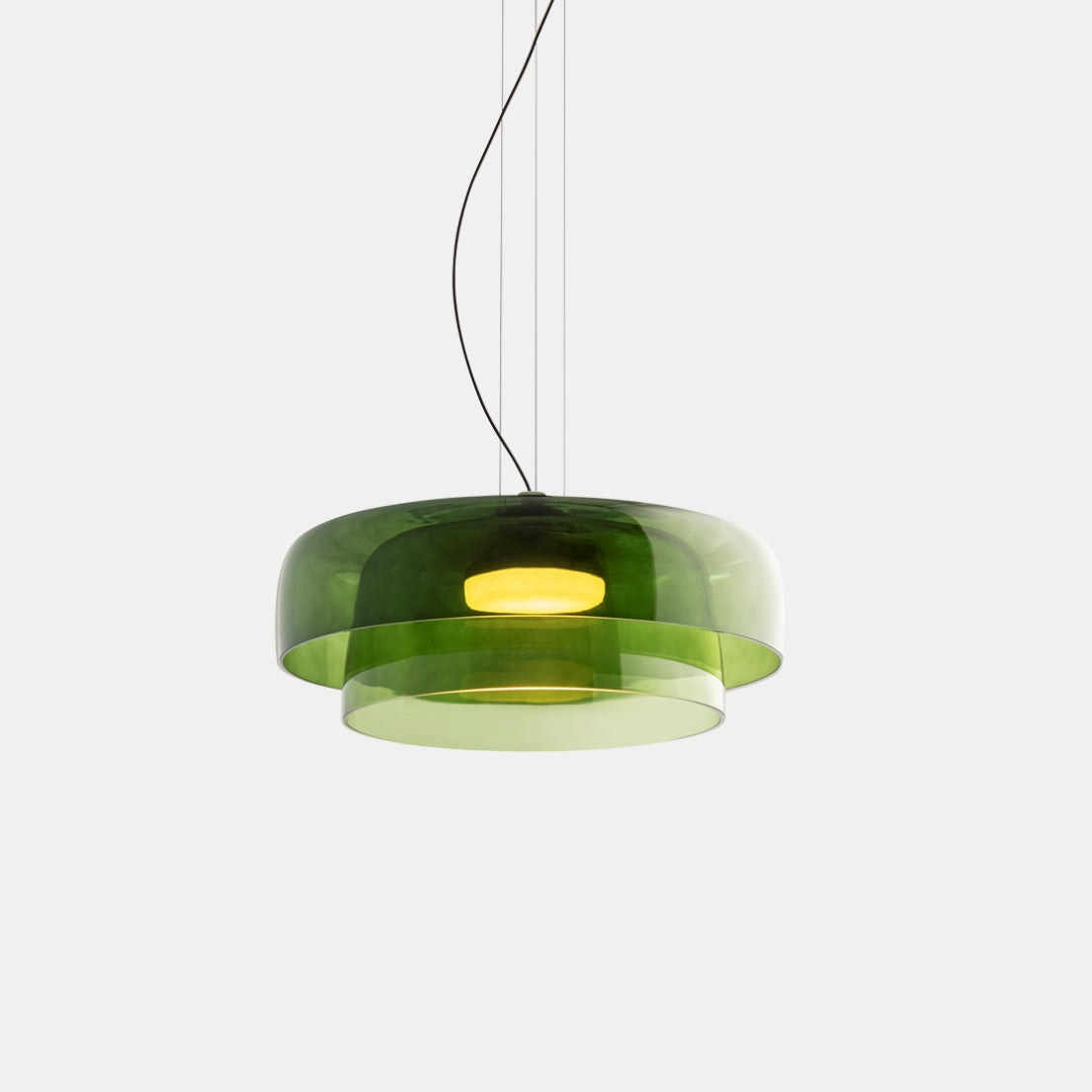 Levels Pendelleuchte mit Glasschirmen