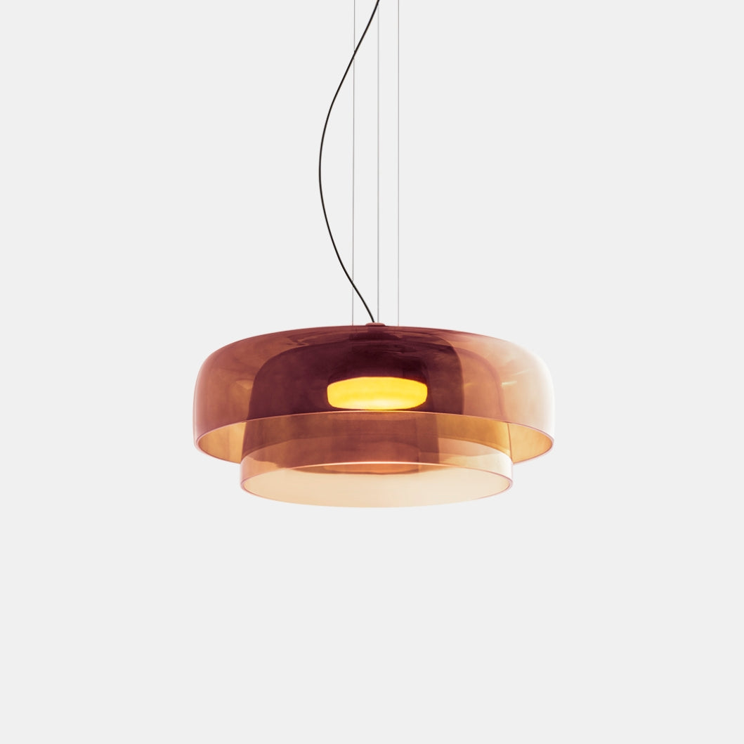 Levels Pendelleuchte mit Glasschirmen