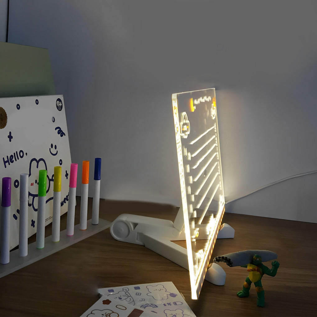 LED Acryl Nachrichtenbrett Bunte Beschreibbare Tischlampe