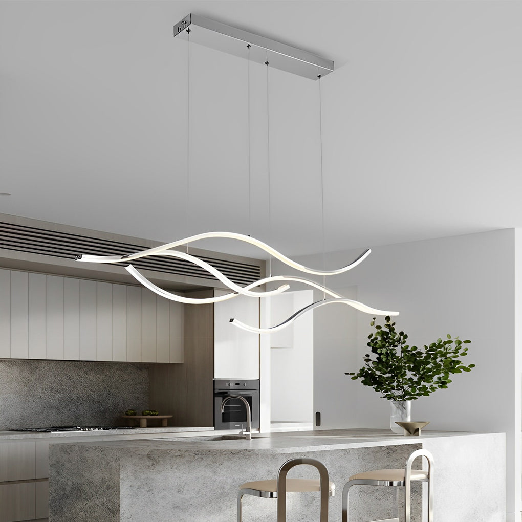 Wellenförmige LED-Linear-Deckenleuchte