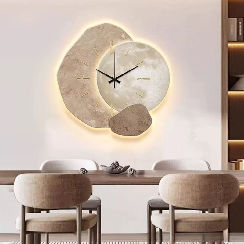 Abstrakte Schichtige Geometrische Wanduhr