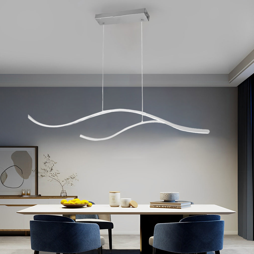 Wellenförmige LED-Linear-Deckenleuchte
