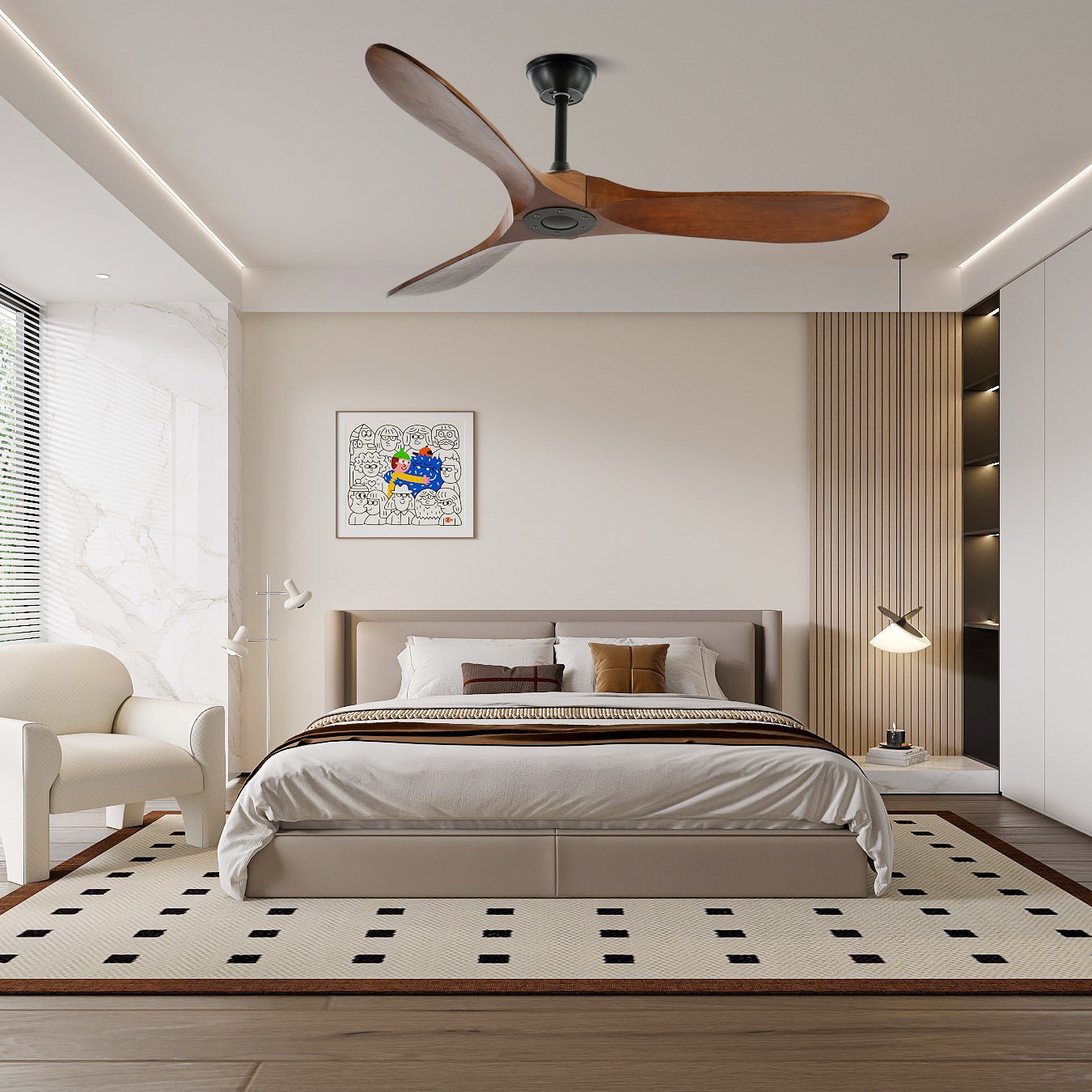 Aerodynamischer Deckenventilator für Innenräume