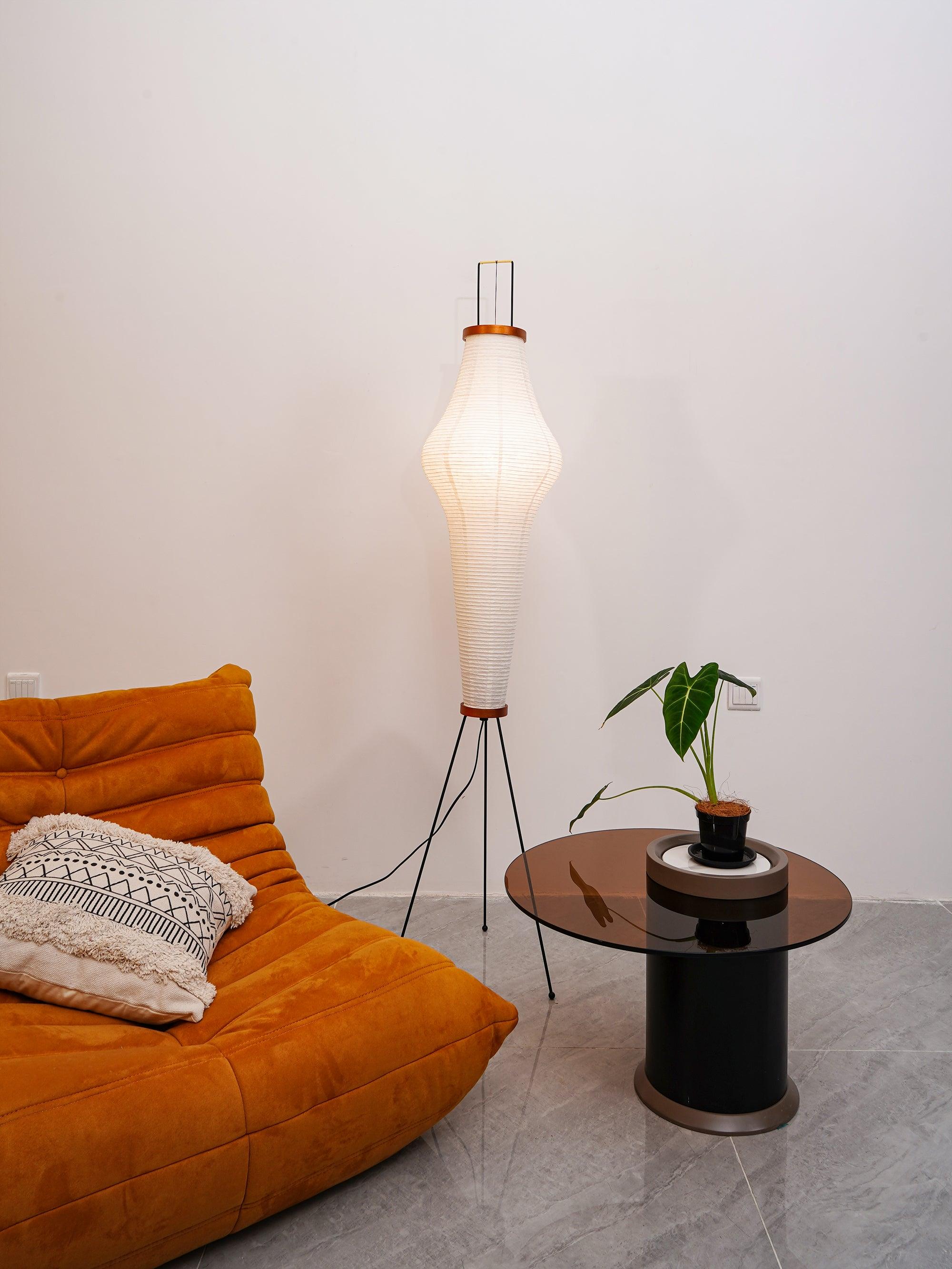 Reispapier Stehlampe | Wohnzimmer