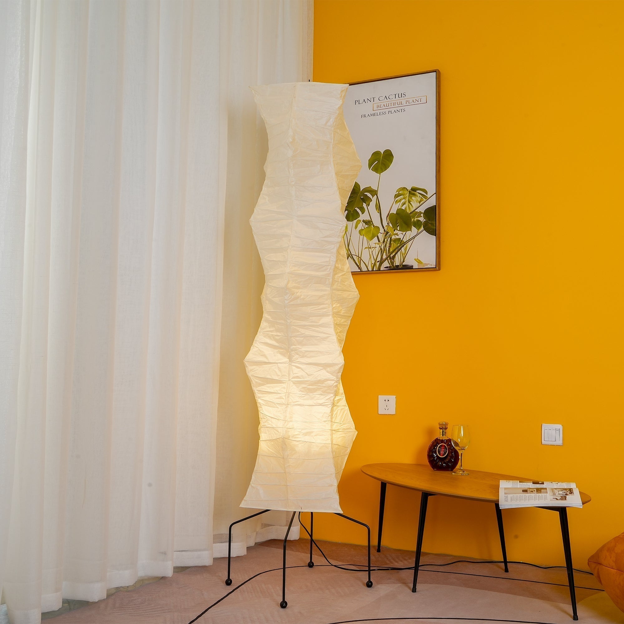 Reispapier Stehlampe | Wohnzimmer
