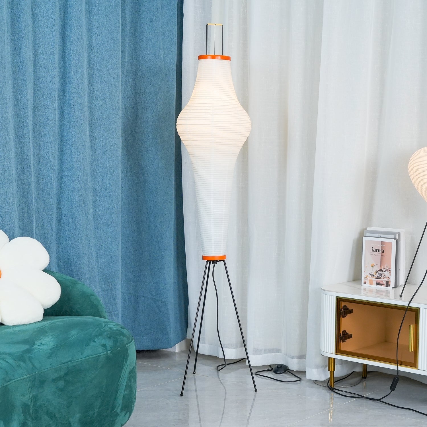 Reispapier Stehlampe | Wohnzimmer