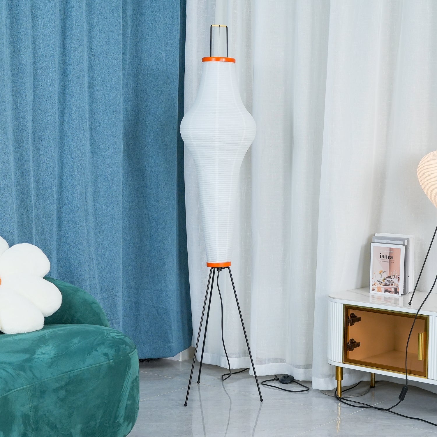 Reispapier Stehlampe | Wohnzimmer