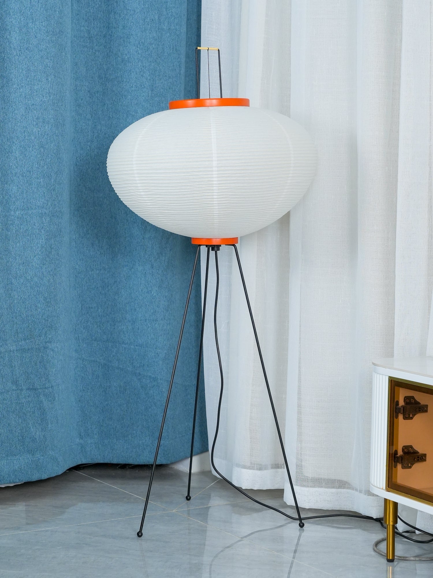 Reispapier Stehlampe | Wohnzimmer