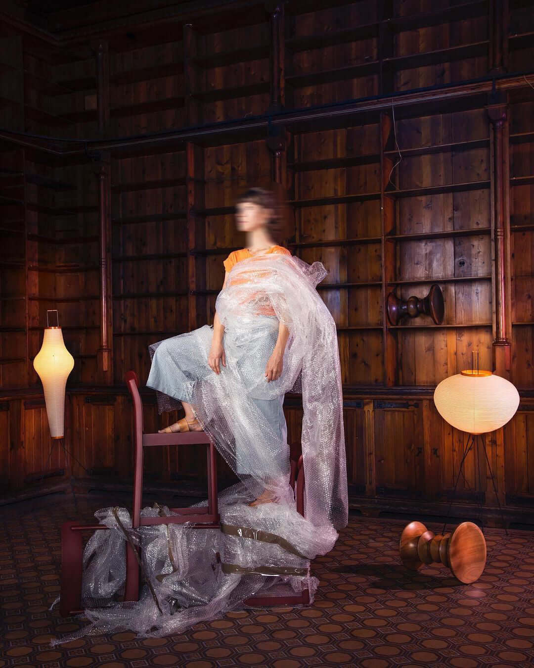 Reispapier Stehlampe | Wohnzimmer