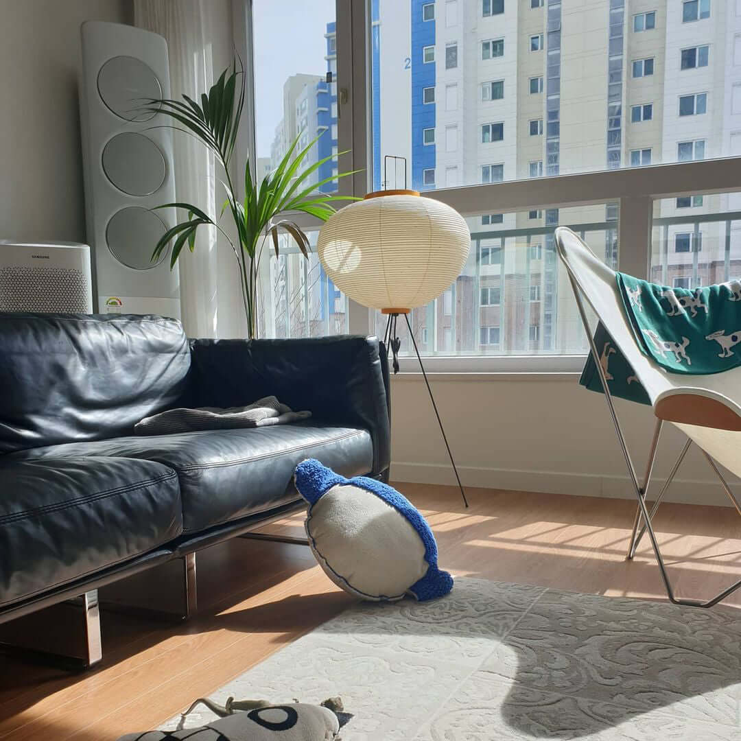 Reispapier Stehlampe | Wohnzimmer