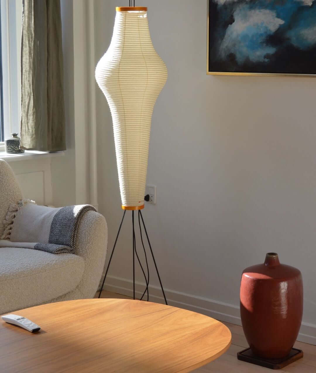 Reispapier Stehlampe | Wohnzimmer