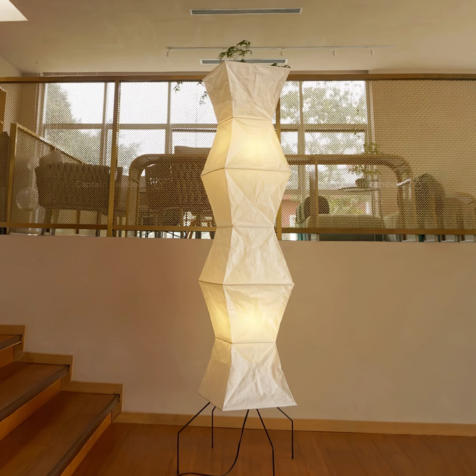 Reispapier Stehlampe | Wohnzimmer