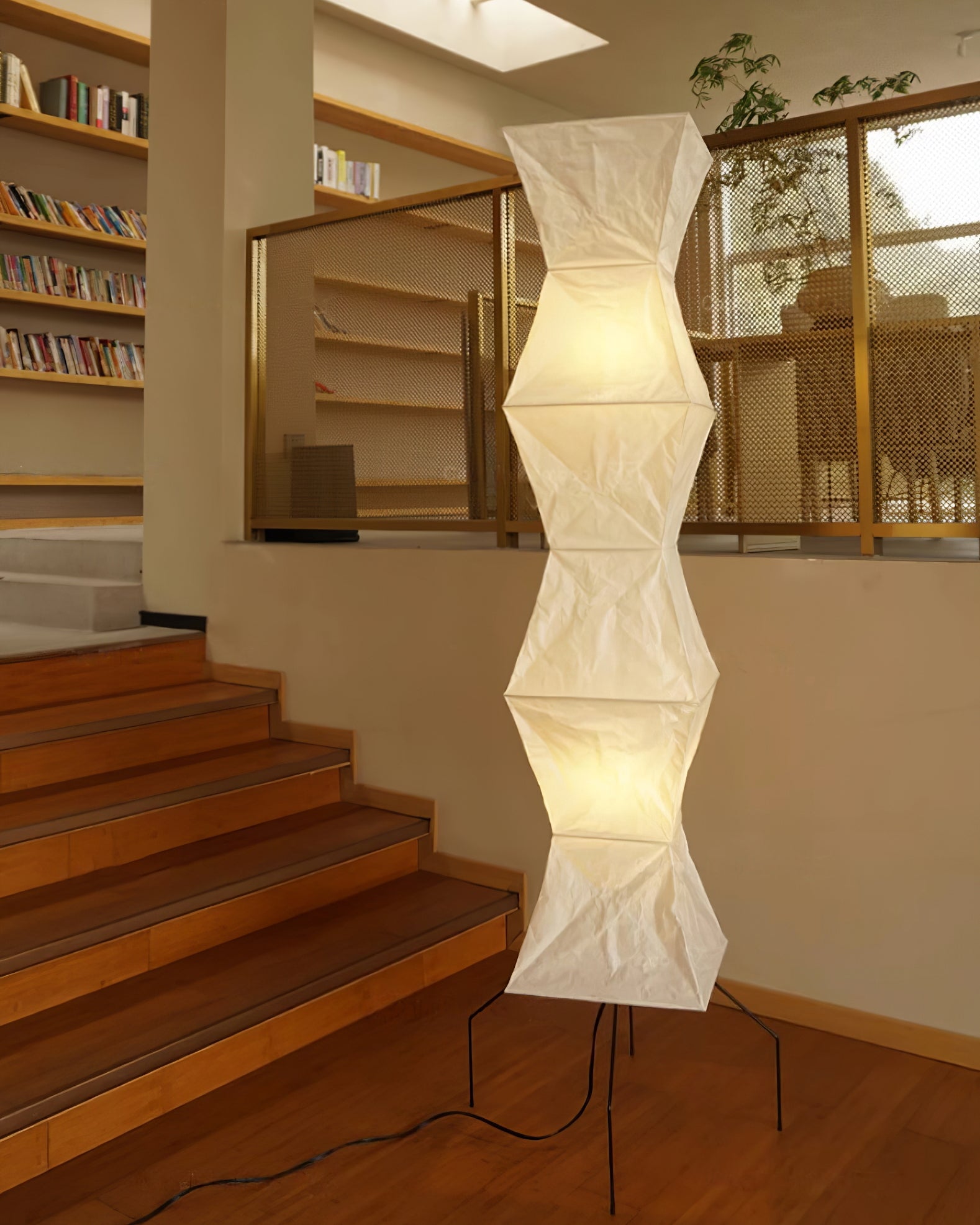 Reispapier Stehlampe | Wohnzimmer