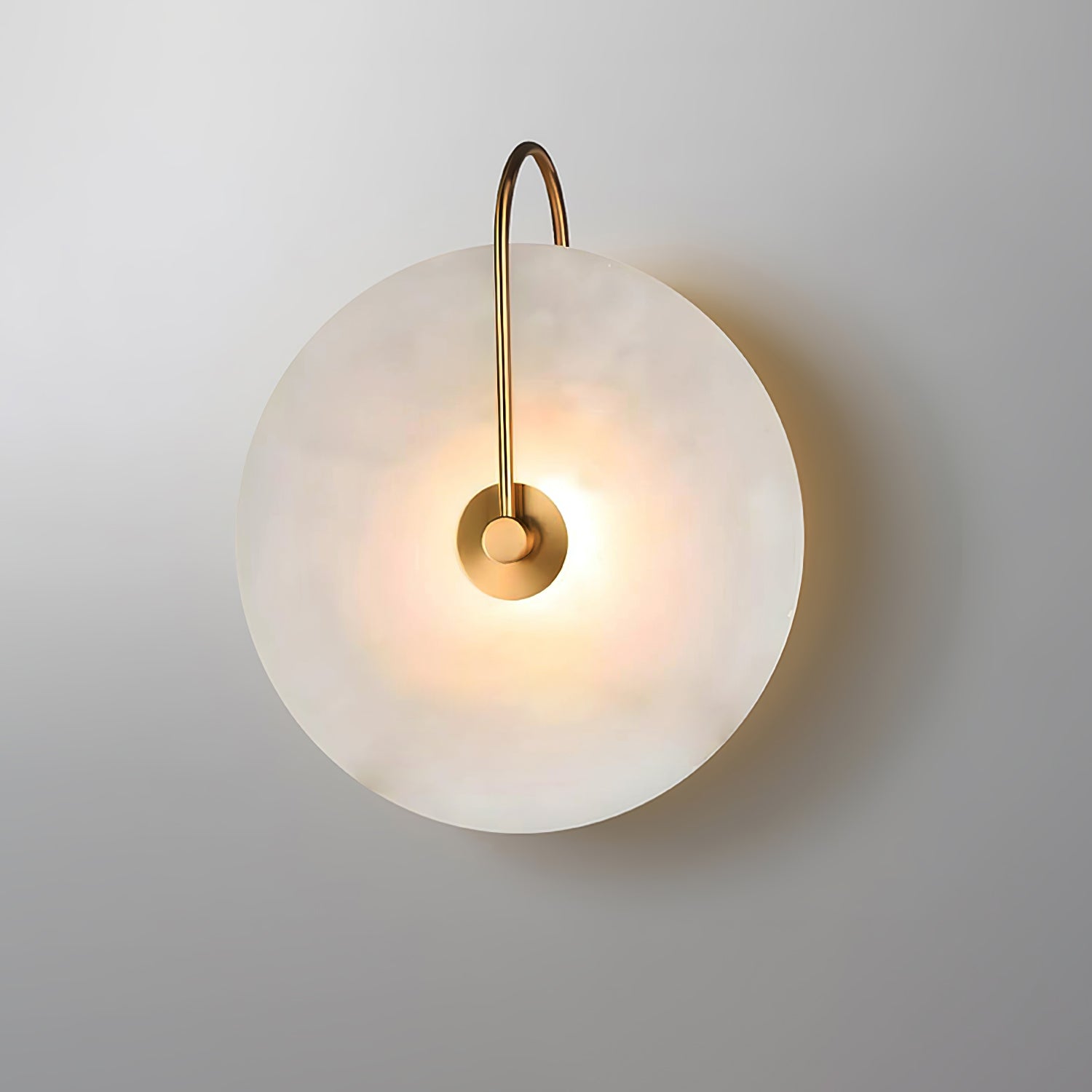 Runde lichtdurchlässige Wandleuchte für den Innenbereich