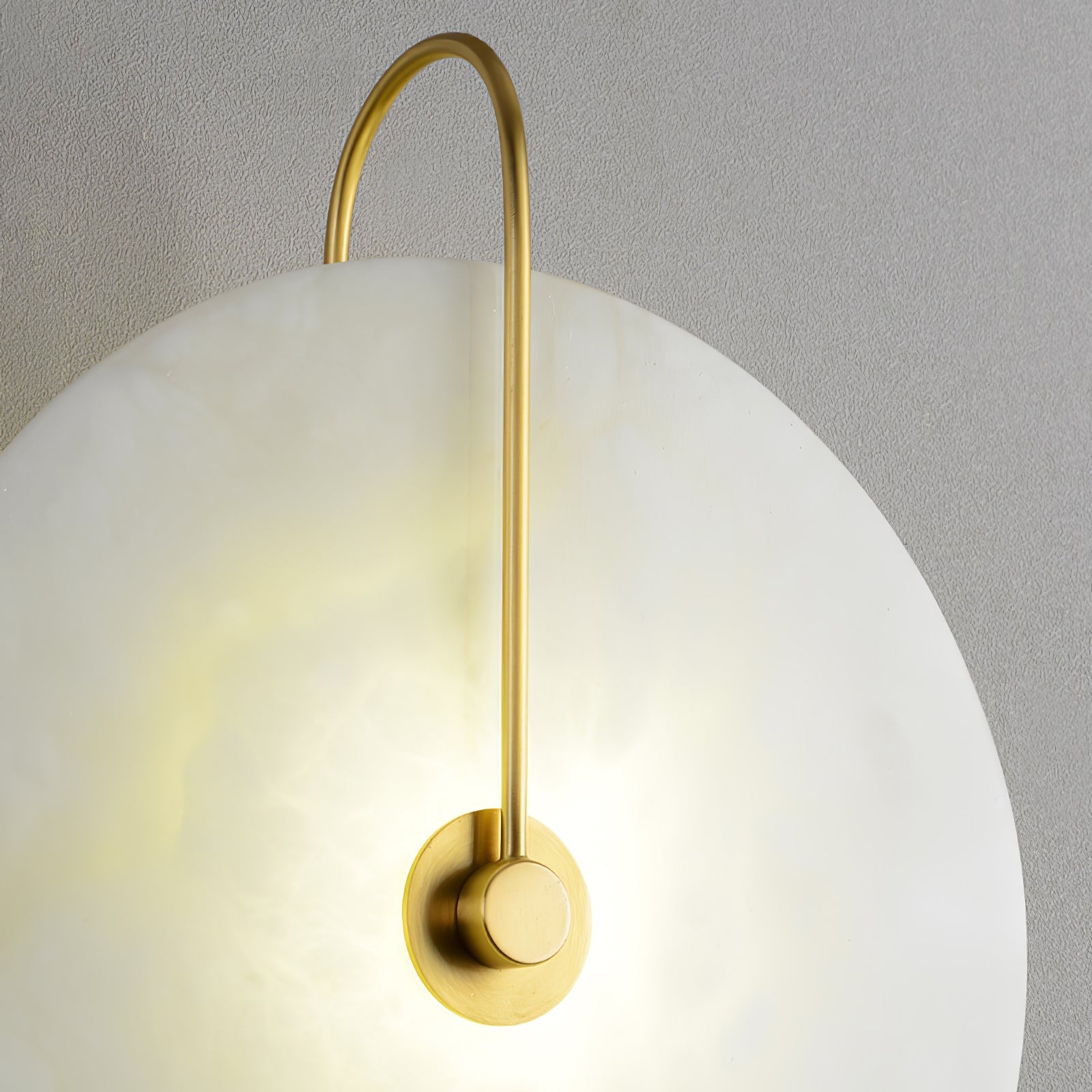 Runde lichtdurchlässige Wandleuchte für den Innenbereich