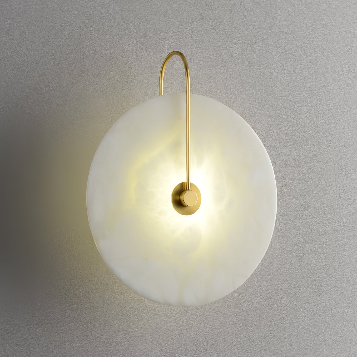 Runde lichtdurchlässige Wandleuchte für den Innenbereich