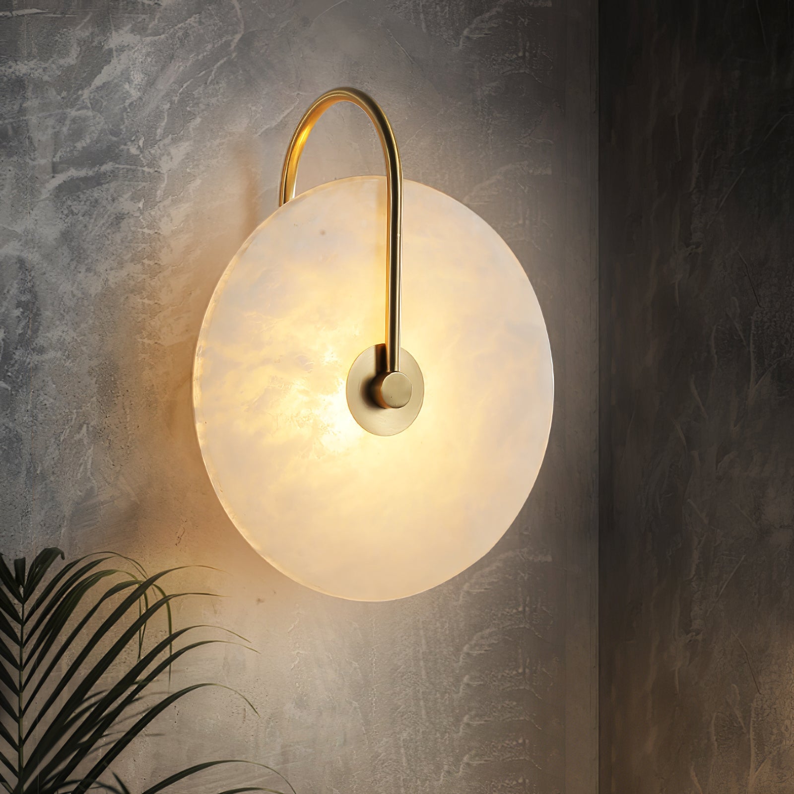 Runde lichtdurchlässige Wandleuchte für den Innenbereich