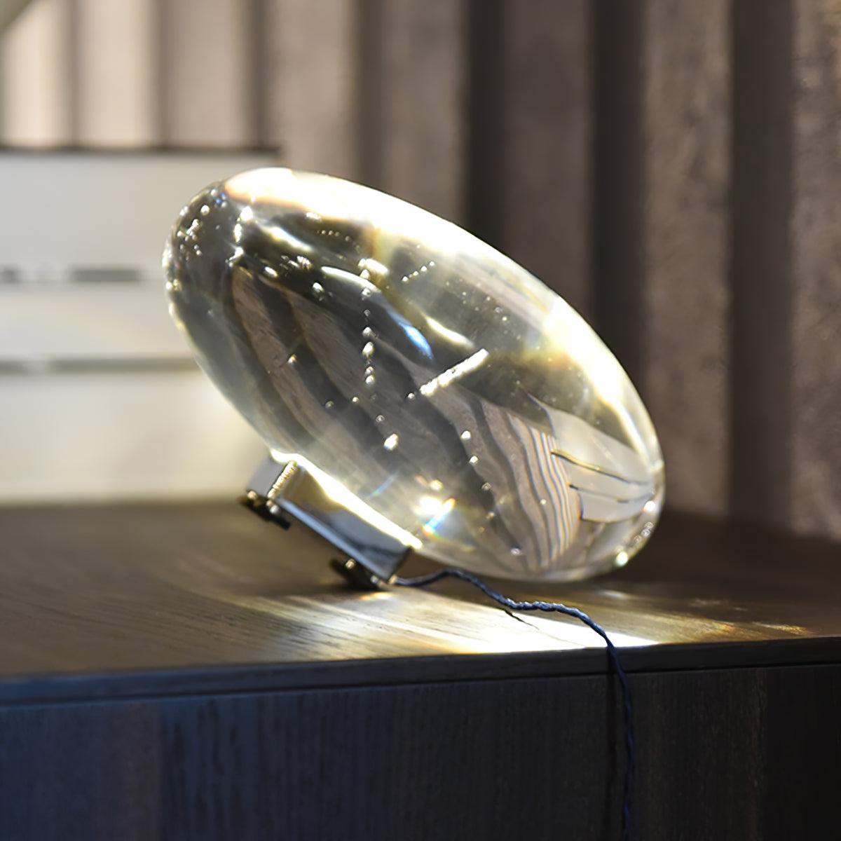 Ovale Kristall Tischleuchte | LED