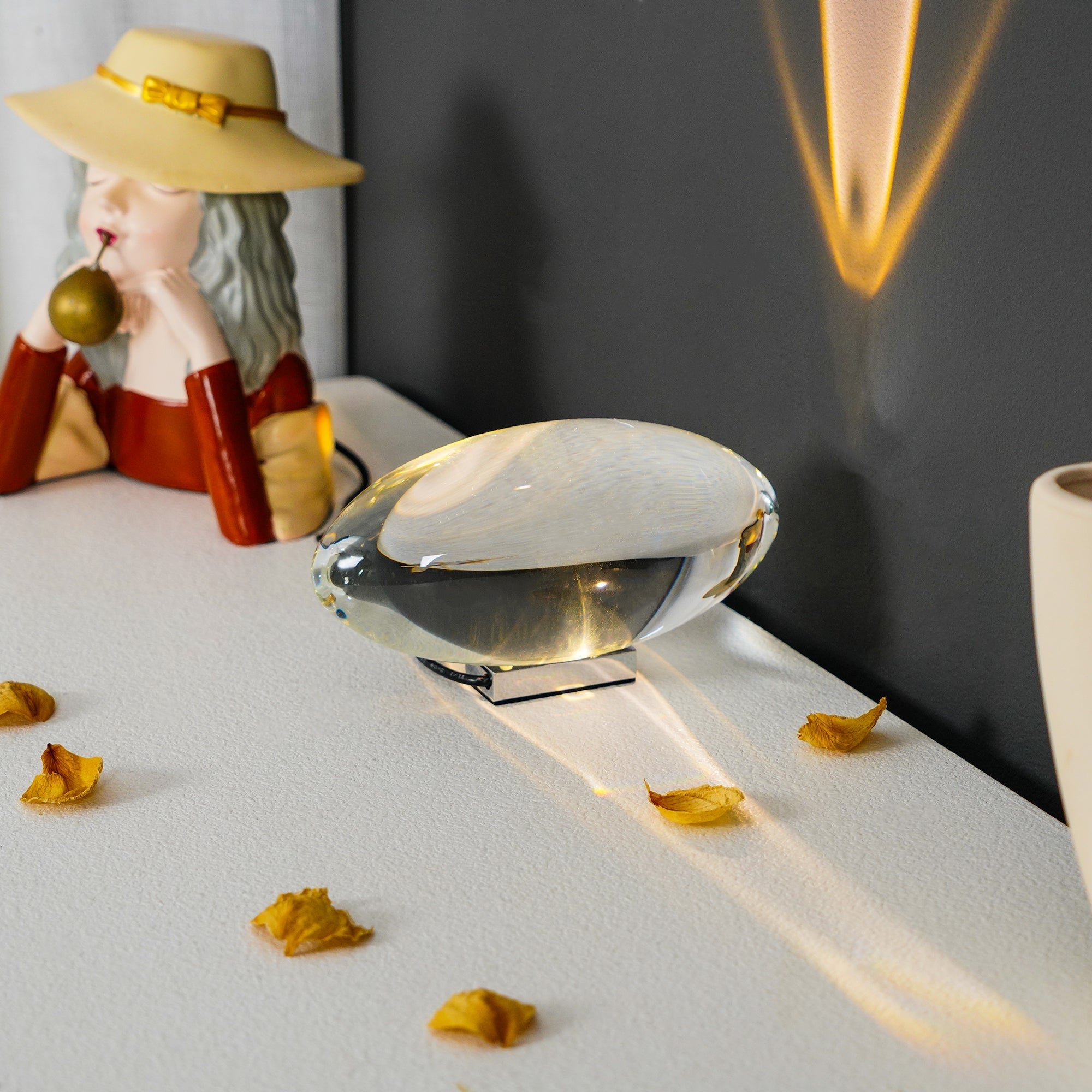 Ovale Kristall Tischleuchte | LED