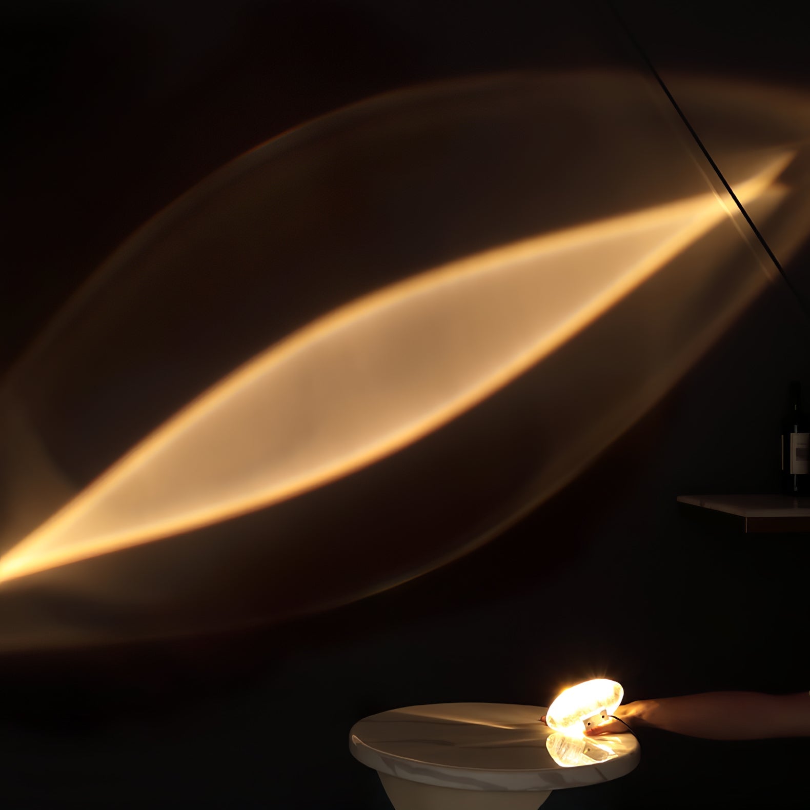 Ovale Kristall Tischleuchte | LED