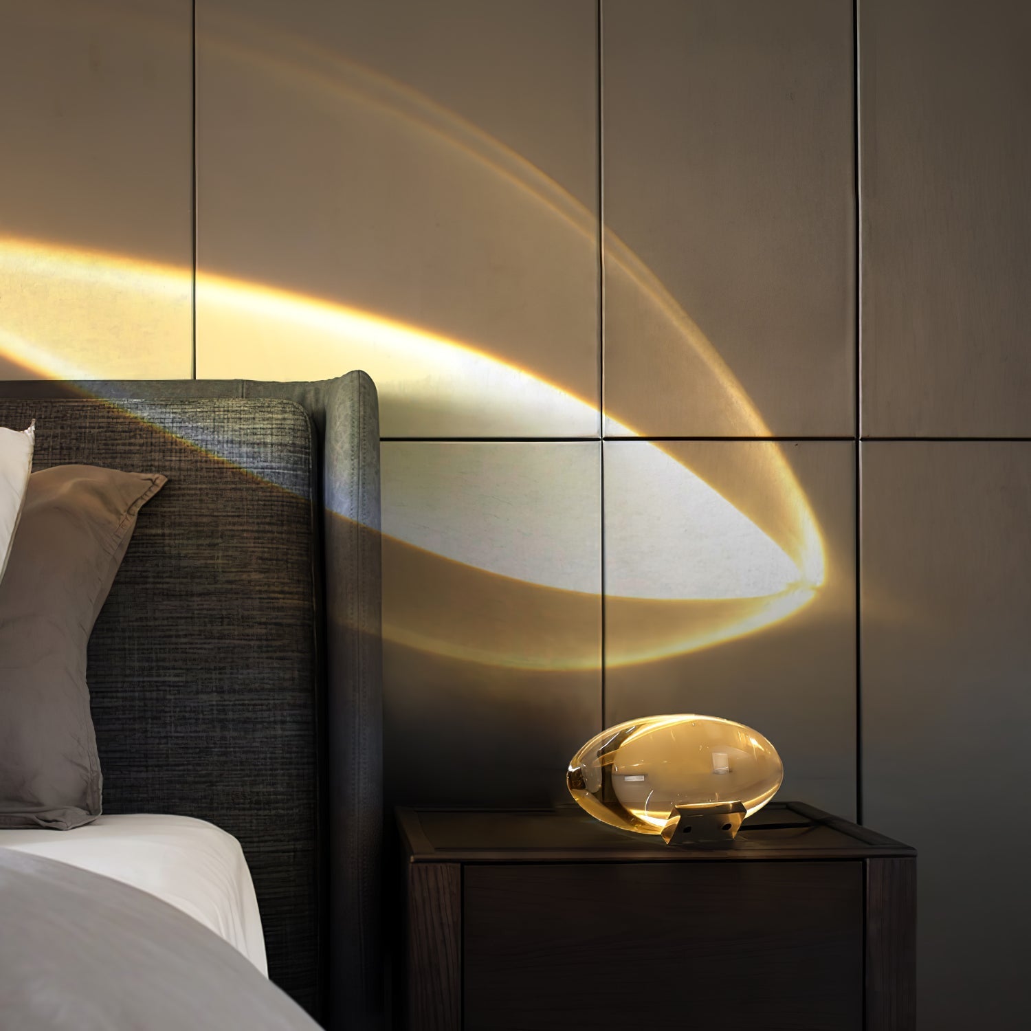 Ovale Kristall Tischleuchte | LED