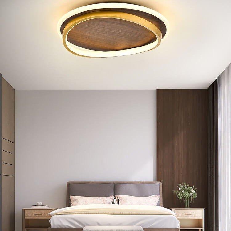 LED-Deckenleuchte mit geometrischem Ringdesign