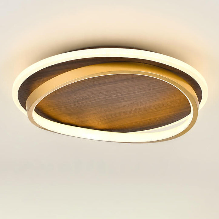 LED-Deckenleuchte mit geometrischem Ringdesign