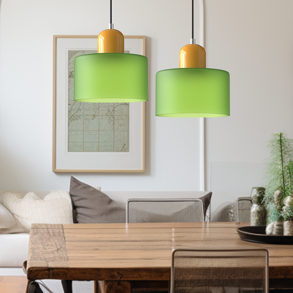Pendelleuchte aus farbigem Glas | LED