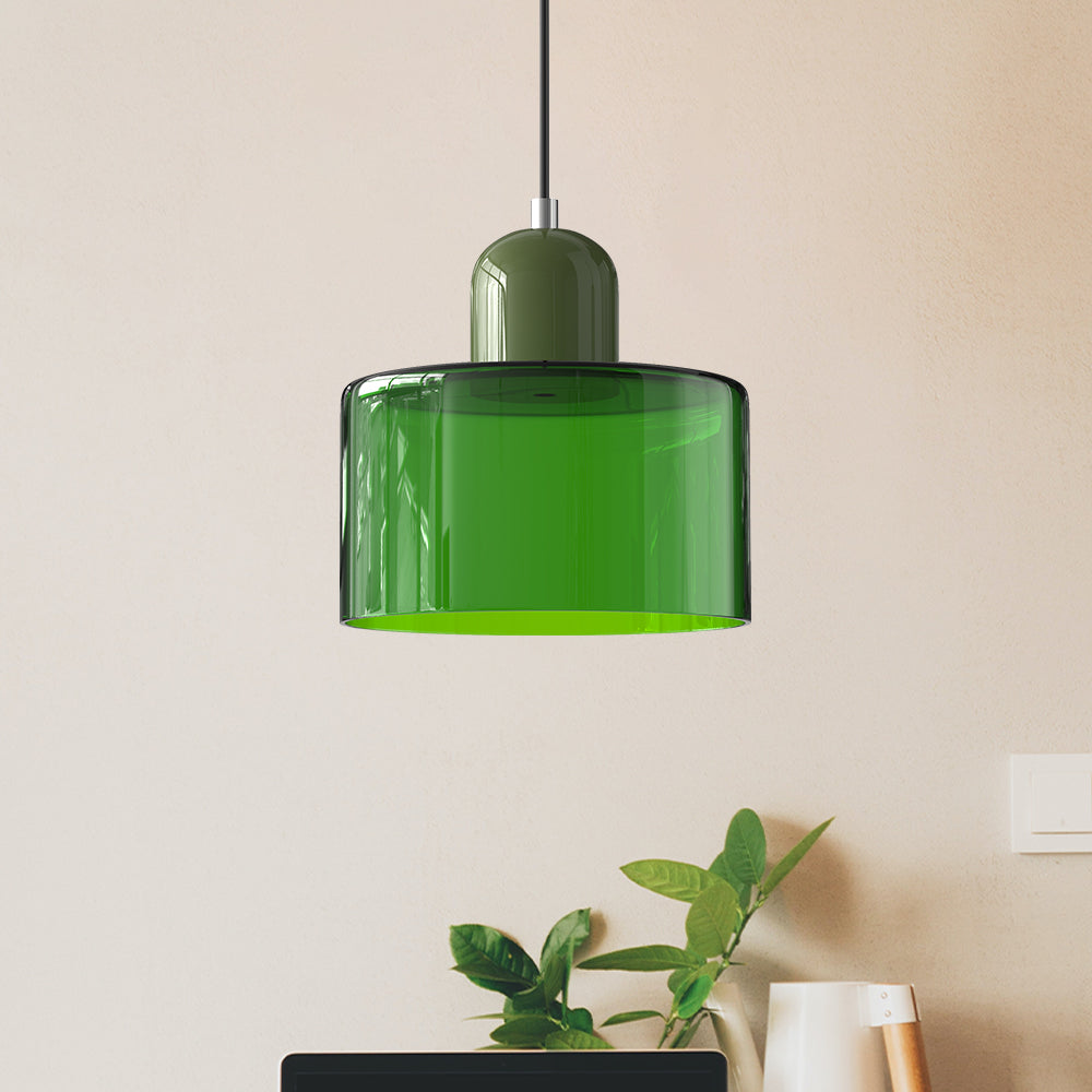 Pendelleuchte aus farbigem Glas | LED