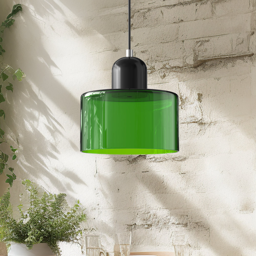 Pendelleuchte aus farbigem Glas | LED