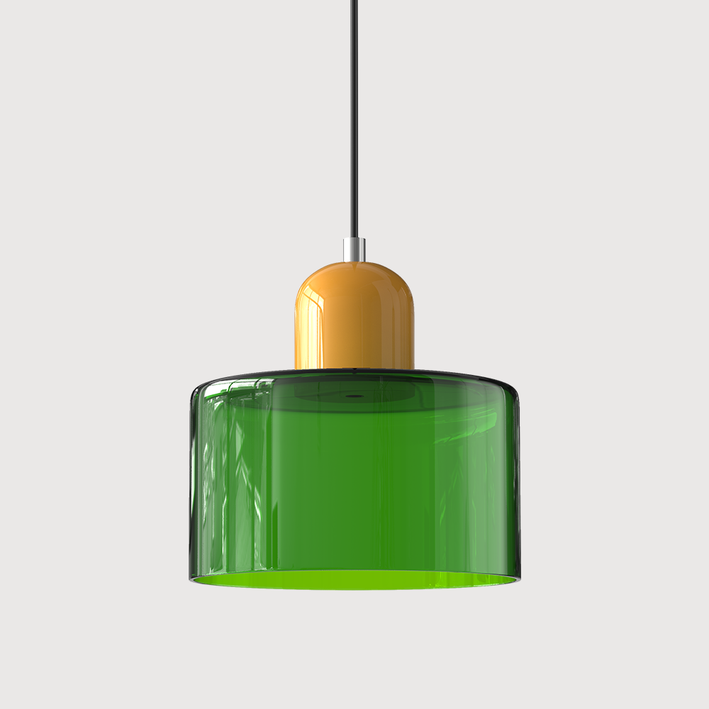 Pendelleuchte aus farbigem Glas | LED