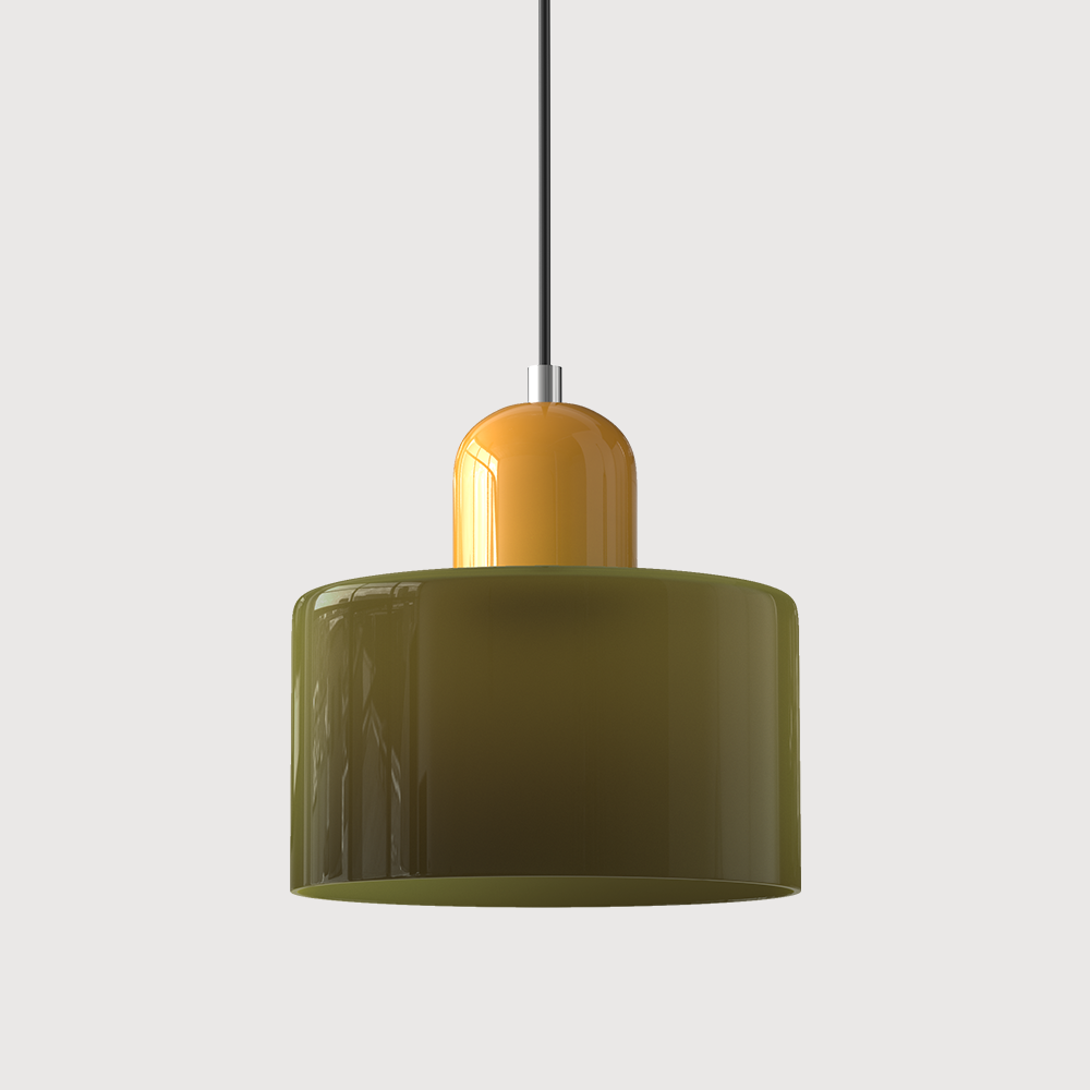 Pendelleuchte aus farbigem Glas | LED