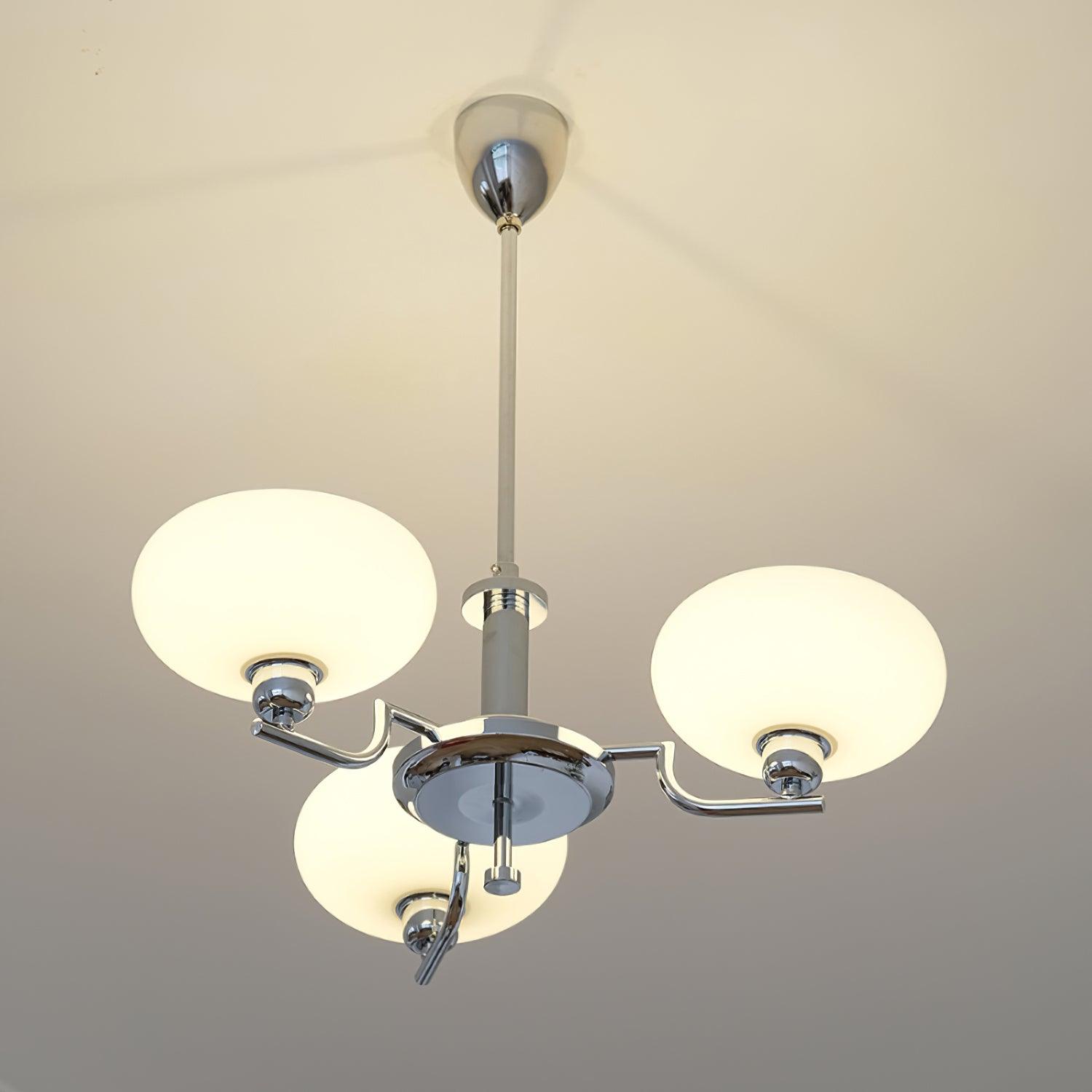 Frosted Glass Globes Kronleuchter