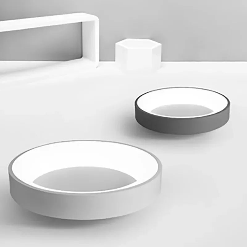 Deckenleuchte mit rundem Schirm aus Metall und Acryl | LED