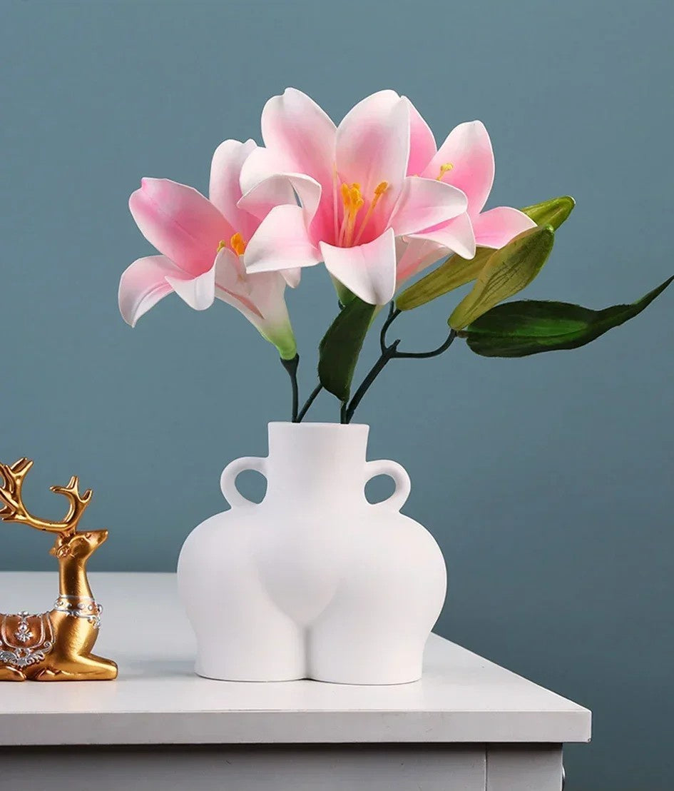 Dekorative Runde Vase mit Henkeln