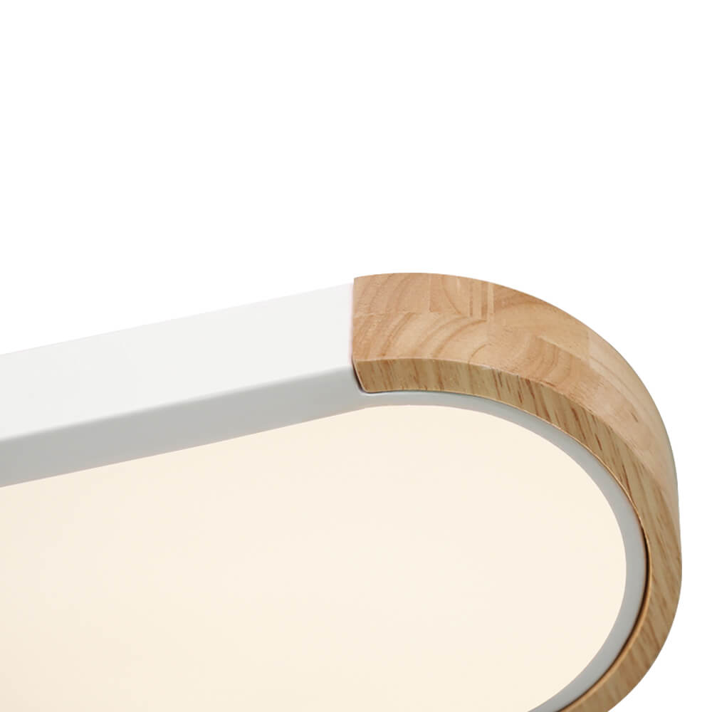 Einbau-Deckenleuchte mit Holzoptik