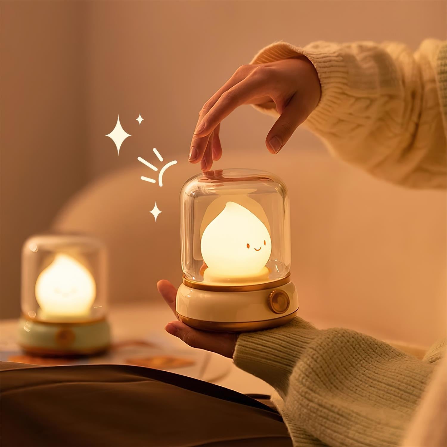 LED-Flammenfigur Tischlampe
