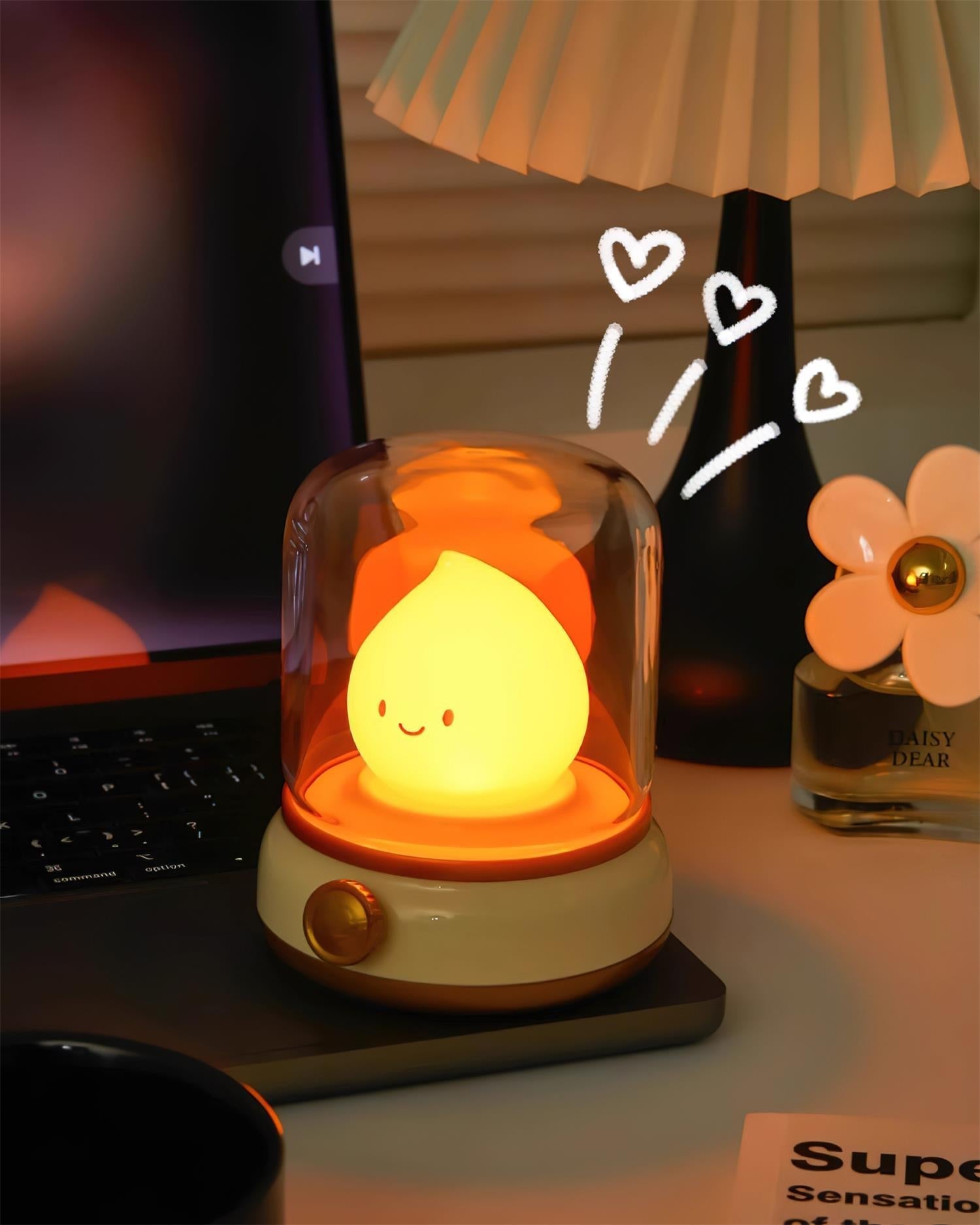 LED-Flammenfigur Tischlampe